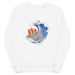 Whale Paintbrush organic sweatshirt
