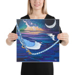 Galactic Night Heron Canvas Print