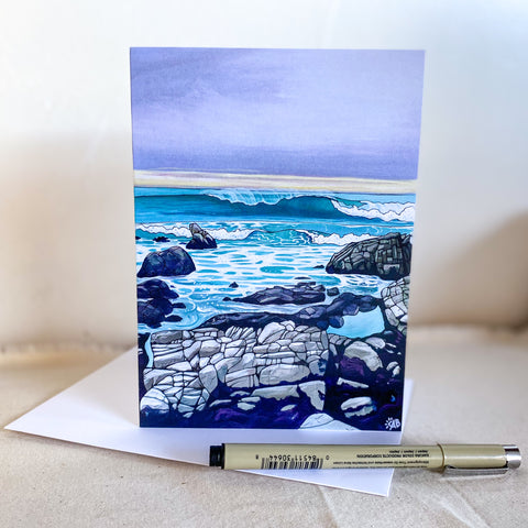 monterey california ocean seascape art greeting note card