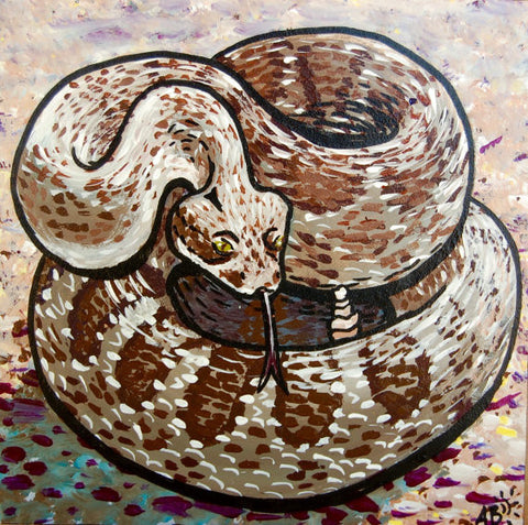 rattlesnake painting follow the sun art