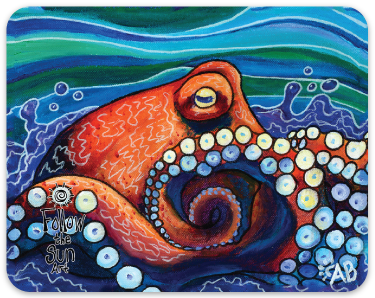 octopus art sticker