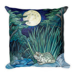 toad pillow, frog throw pillow, home decor, nature art