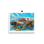 sea otter art print, anastasiya bachmanova