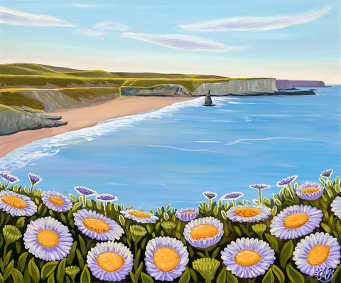 Davenport Beach California original painting
