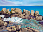 lover's point pacific grove california painting