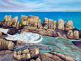 lover's point pacific grove california painting