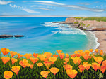 california poppy coastal art