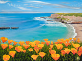 california poppy coastal art