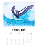 2024 Surfing Animals Calendar