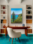 big sur pine tree coastal california art