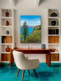big sur pine tree coastal california art