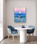 pelican moonrise painting