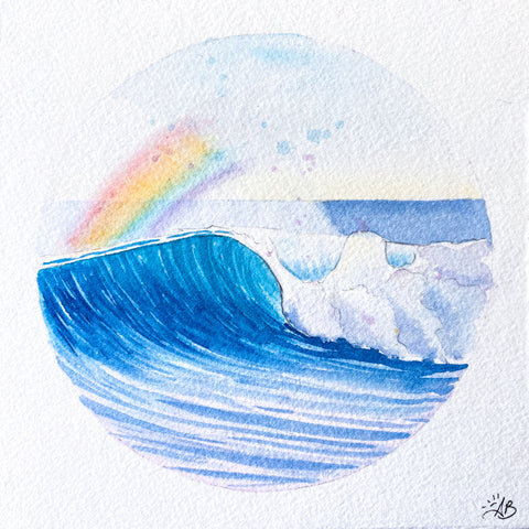 rainbow surf spray painting