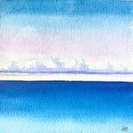 small watercolor seascape
