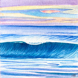 watercolor wave surf painting california artist