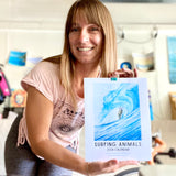 california surfing endangered animals art 2024 calendar
