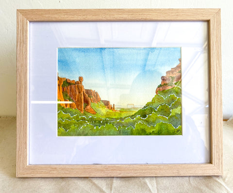 sedona watercolor painting fay canyon