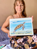 sea turtle surf artist california mexico