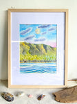 "La Saladita Moonrise" Original Watercolor Painting