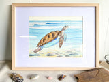 "Sea Turtle" Original Watercolor Painting