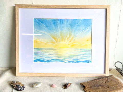 contemporary watercolor seascape santa cruz art