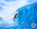 surfing sea otter painting 841 santa cruz