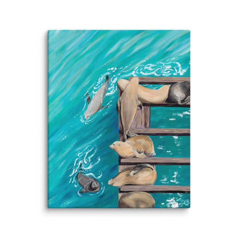 Sunbathers Canvas Print
