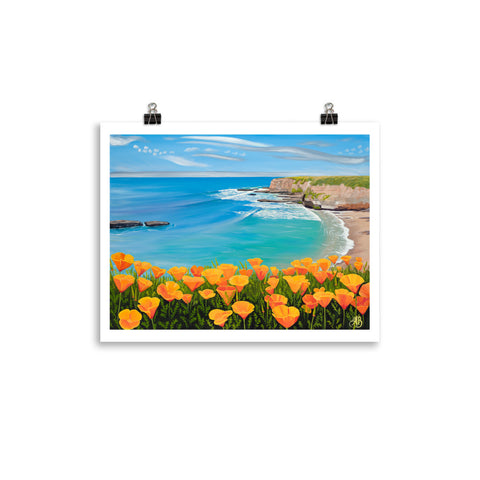 california poppy ocean art