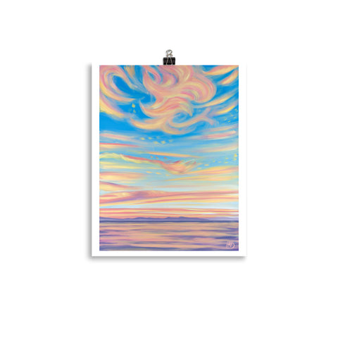 ocean sunset art