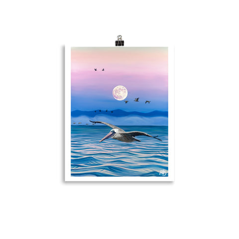 brown pelican art