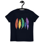 Rainbow Feathers Organic cotton kids t-shirt