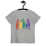 Rainbow Feathers Organic cotton kids t-shirt