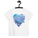 whale heart organic cotton kids shirt