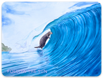 surfing sea otter sticker