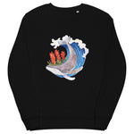 Whale Paintbrush organic sweatshirt