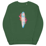 Coral Surfboard organic sweatshirt