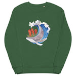 Whale Paintbrush organic sweatshirt