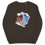 Whale Paintbrush organic sweatshirt