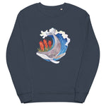 Whale Paintbrush organic sweatshirt