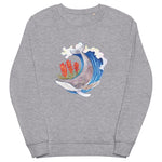 Whale Paintbrush organic sweatshirt