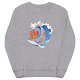 Whale Paintbrush organic sweatshirt