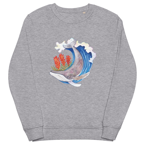 Whale Paintbrush organic sweatshirt