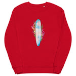 Coral Surfboard organic sweatshirt