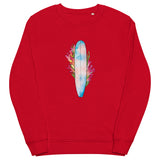 Coral Surfboard organic sweatshirt
