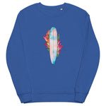Coral Surfboard organic sweatshirt
