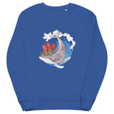 Whale Paintbrush organic sweatshirt