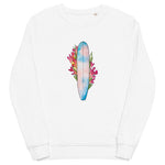Coral Surfboard organic sweatshirt