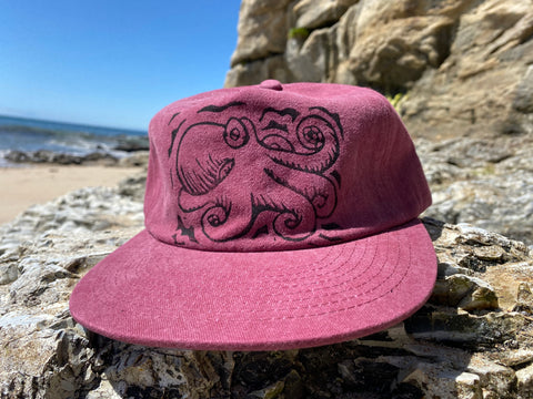 Octopus blockprint hat