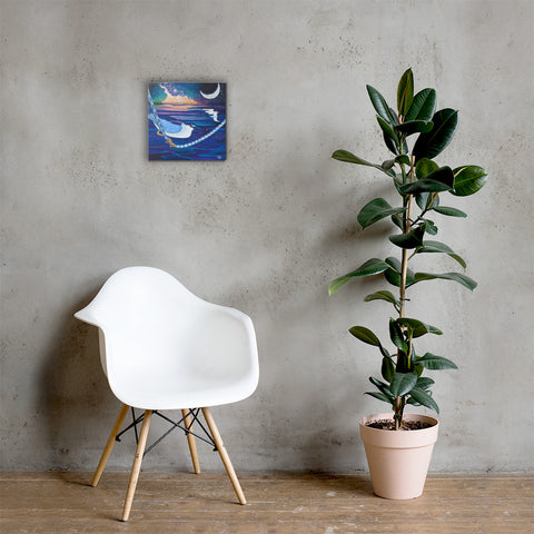 Galactic Night Heron Canvas Print