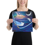 Galactic Night Heron Canvas Print
